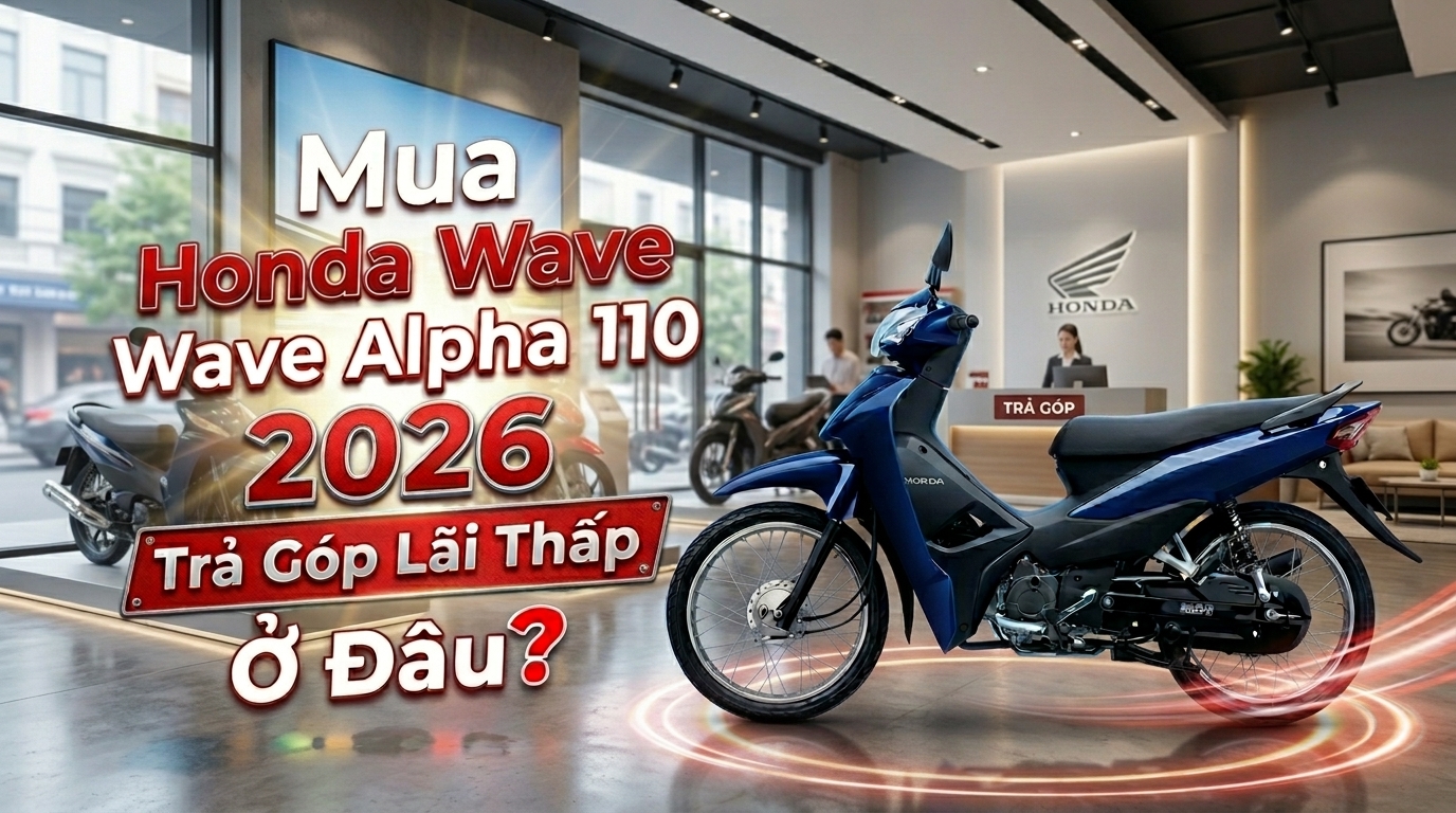 Mua Honda Wave Alpha 110 2026 Trả Góp Lãi Thấp Ở Đâu?